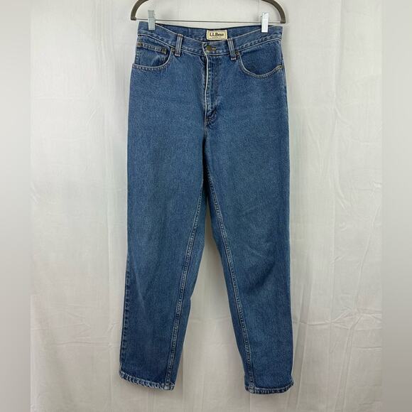 L.L. Bean Womens Medium Wash Straight Leg Classic Fit Jeans Size 10 Regular - Picture 1 of 6